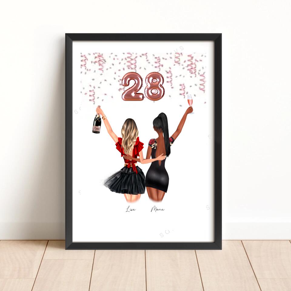 Vriendinnen Verjaardag - POSTER