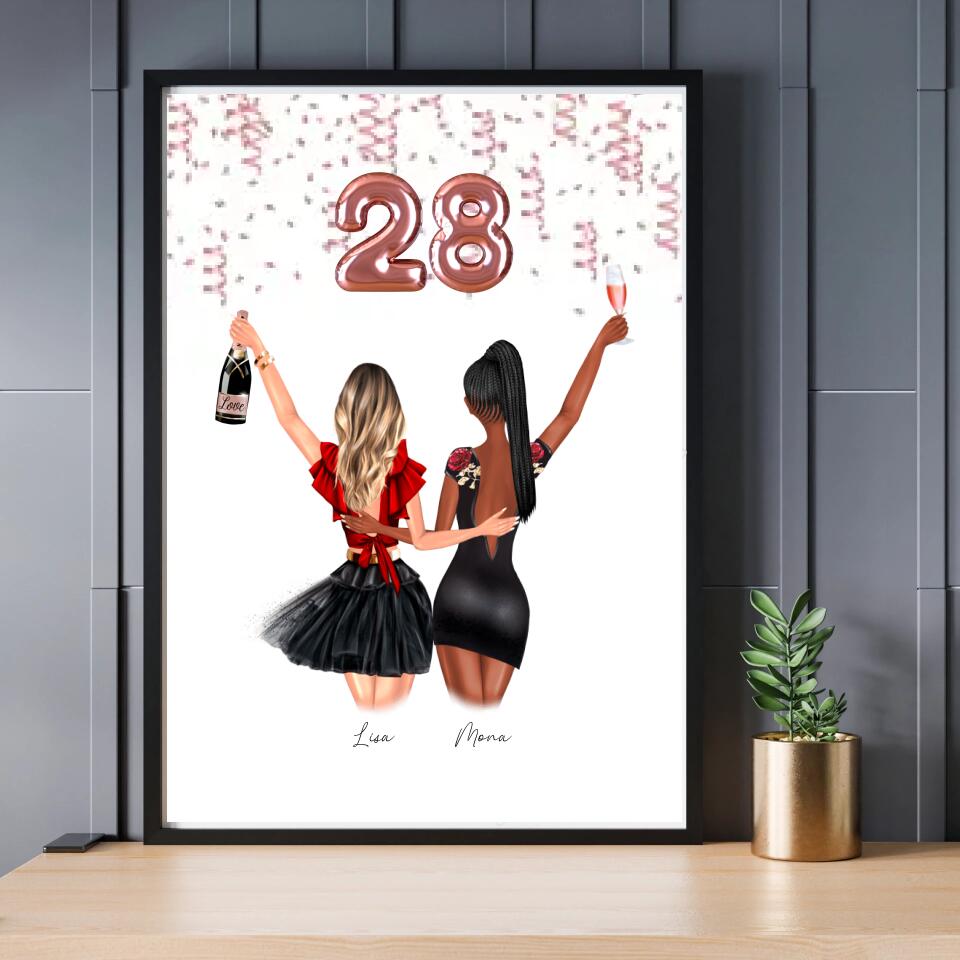 Vriendinnen Verjaardag - POSTER