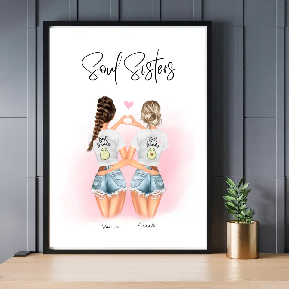 Beste Vriendinnen Hart - POSTER