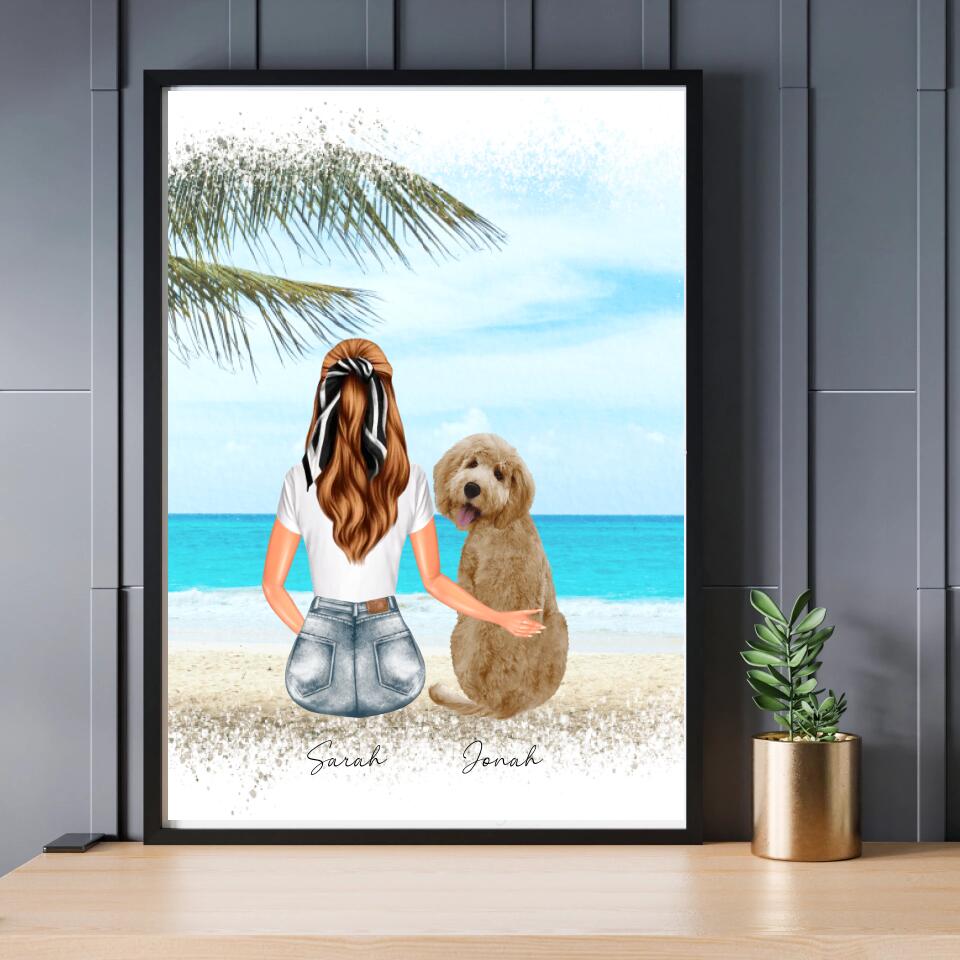 Vrouw 1 Hond - POSTER