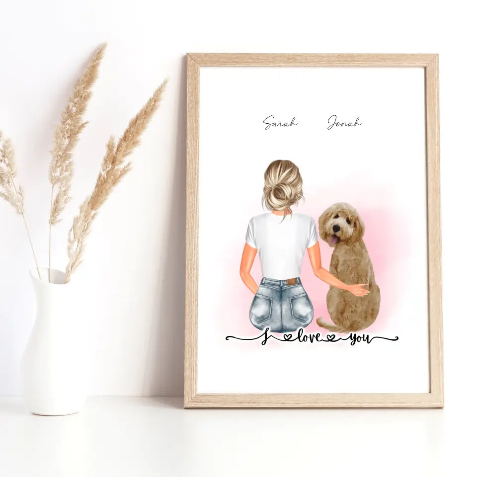 Vrouw met Hond - POSTER