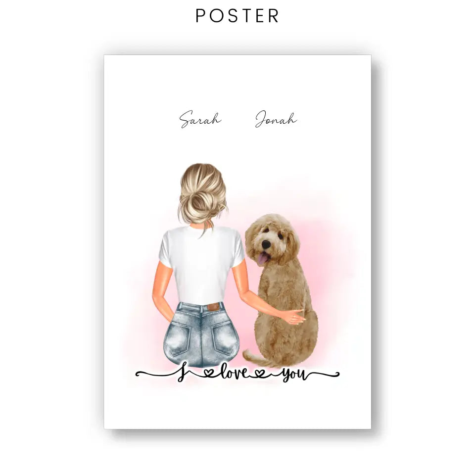 Vrouw met Hond - POSTER