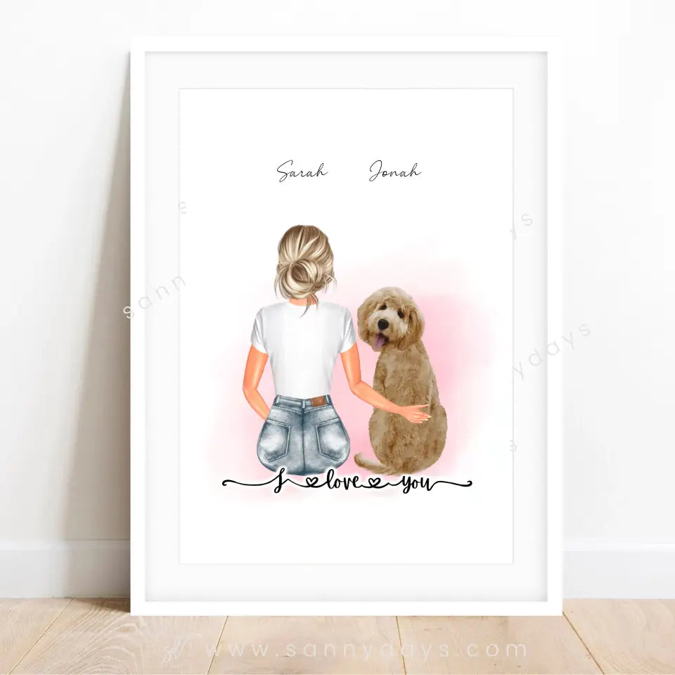 Vrouw met Hond - POSTER