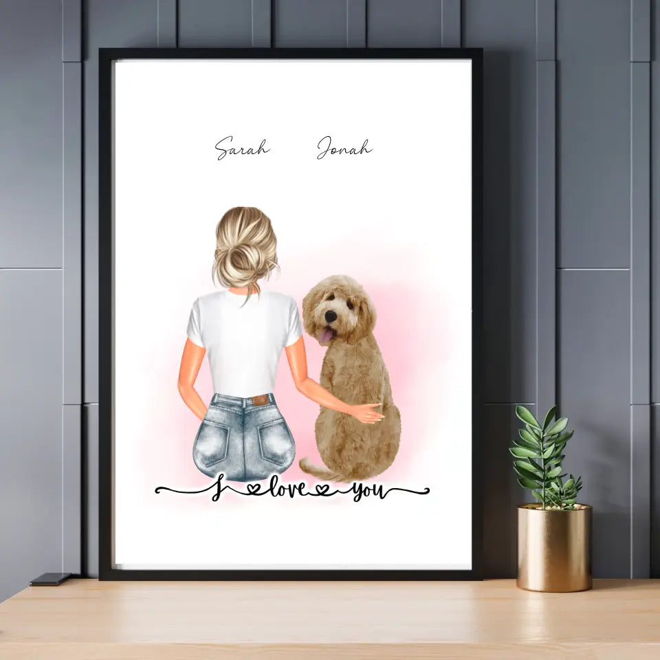 Vrouw met Hond - POSTER